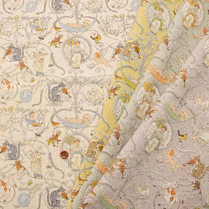 C/Lキャンバスプリント生地　V&A Fantastical Worlds Playful Rhymes