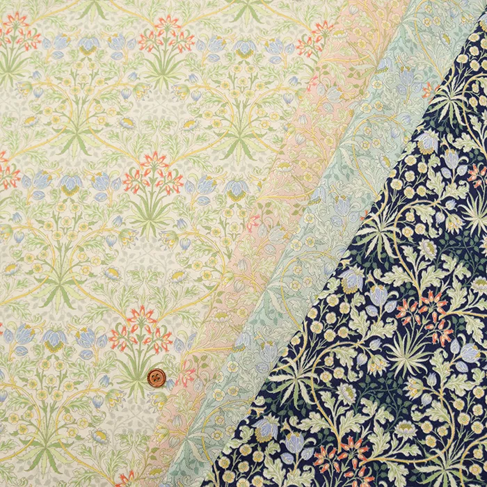 コットンプリント生地　V&A William Morris Hyaciuth