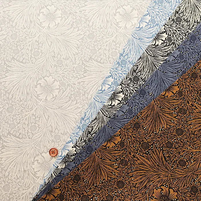 コットンブロードプリント生地　V&A William Morris　Marigold