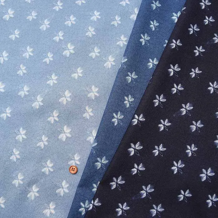 コットンスケア絞り調プリント生地　小花