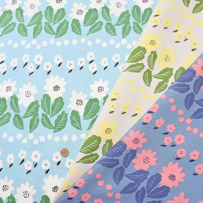 コットンオックスプリント生地 2023S/S Kippis Marketta