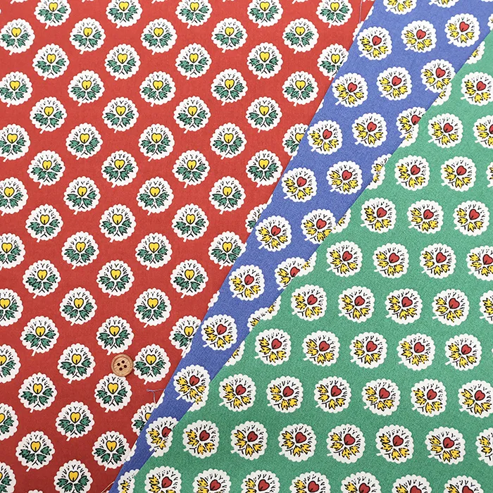 SOULEIADO　コットンシーチングプリント生地　La Fleur d’Arles