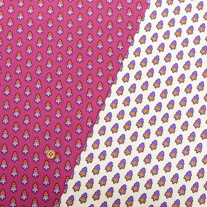 SOULEIADO　コットンシーチングプリント生地　La Petite Mouch