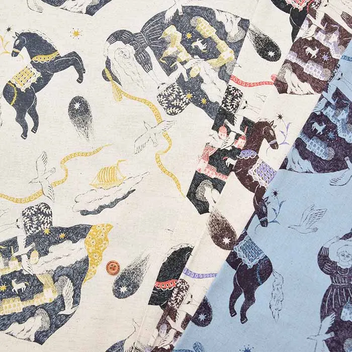 C/Lシーチングプリント生地　Sanae Sugimoto　"Vacation"