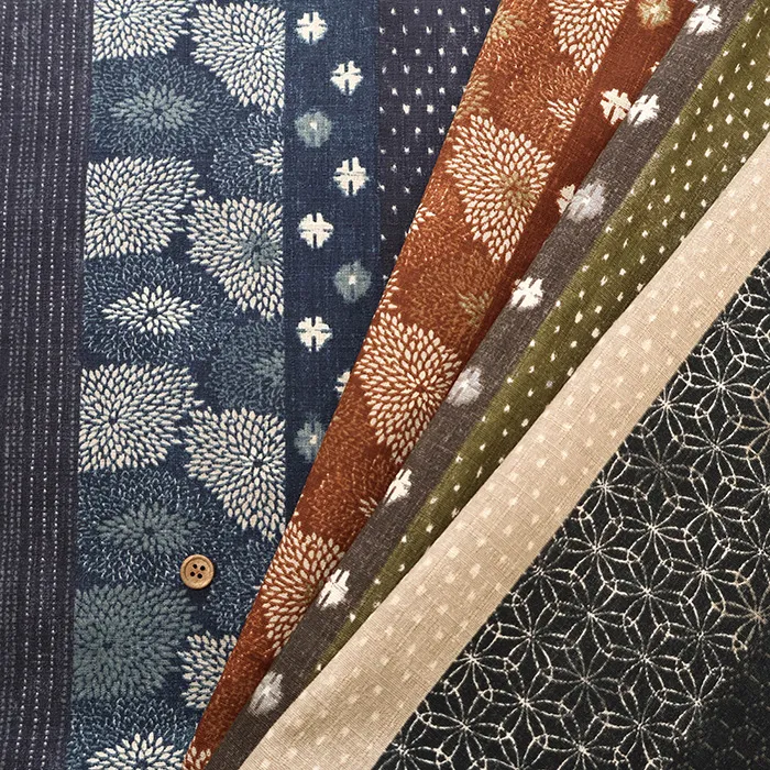 コットンドビープリント生地　和調