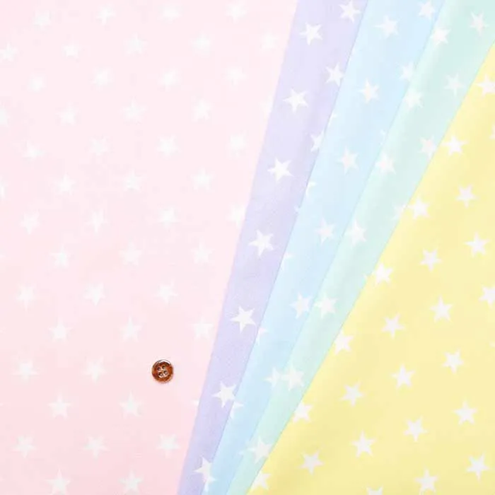 コットンオックスプリント生地　星