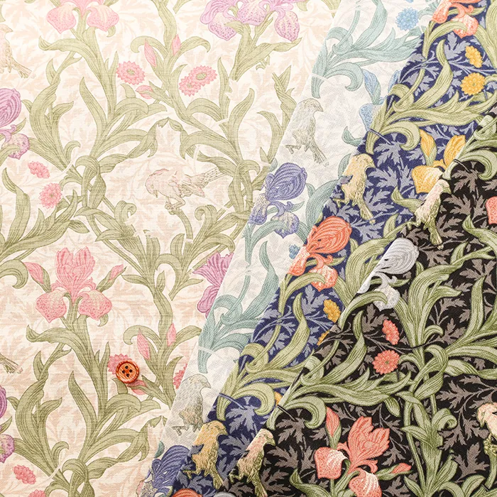 コットンプリント生地　V&A William Morris Iris