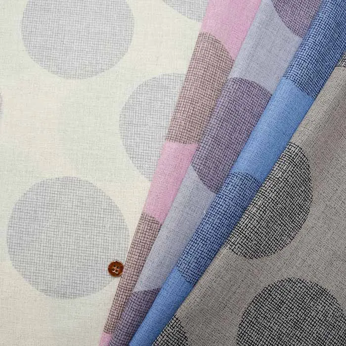 C/Lシーチングプリント生地　ドットチェック