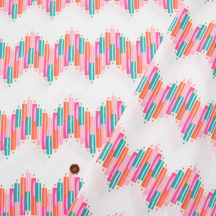 USAコットン生地　Color My World ペンシル