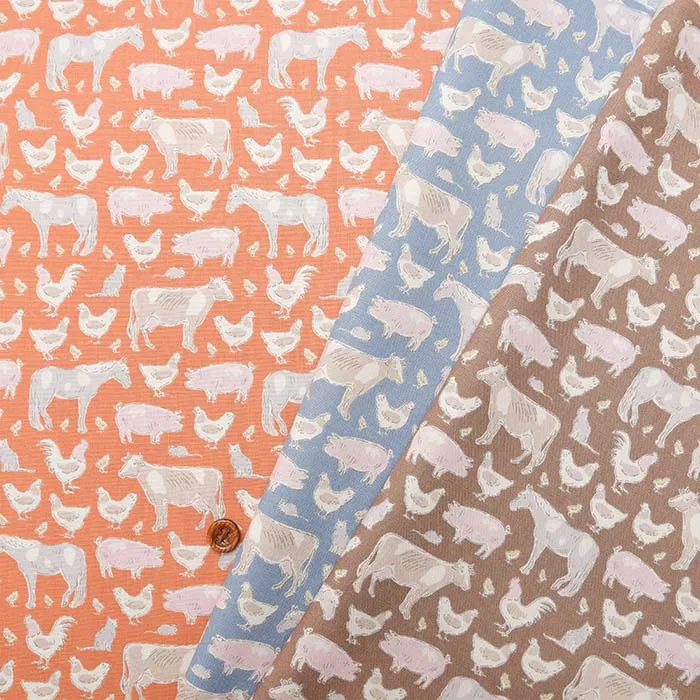 Tilda ティルダ　コットンシーチングプリント生地　Farm Animals