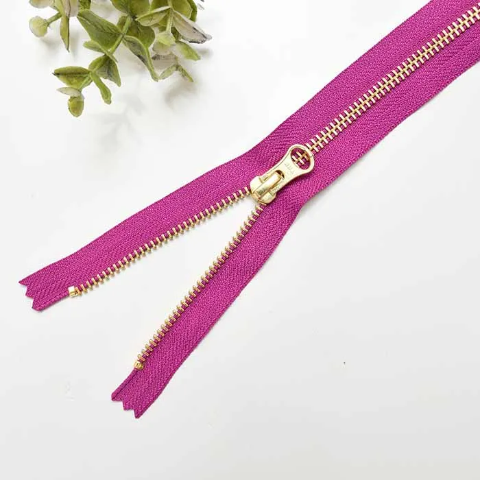 YKK金属ファスナー40cm　ゴールド　ノムラオリジナル(5号サイズ)販売個数限定色