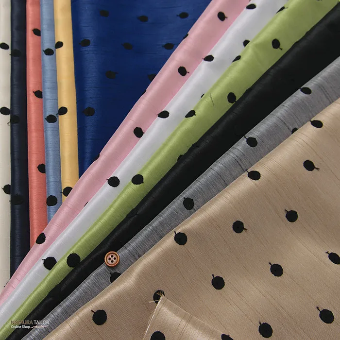 カチオンシャンタン刺繍レース　ドット★2F