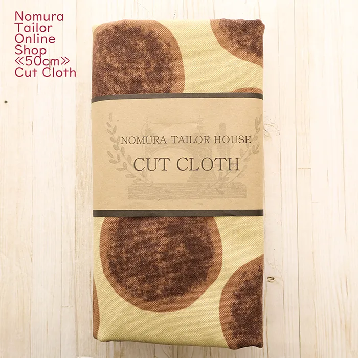 ≪50cmカットクロス≫コットンキャンバスプリント生地　ナチュラルドット