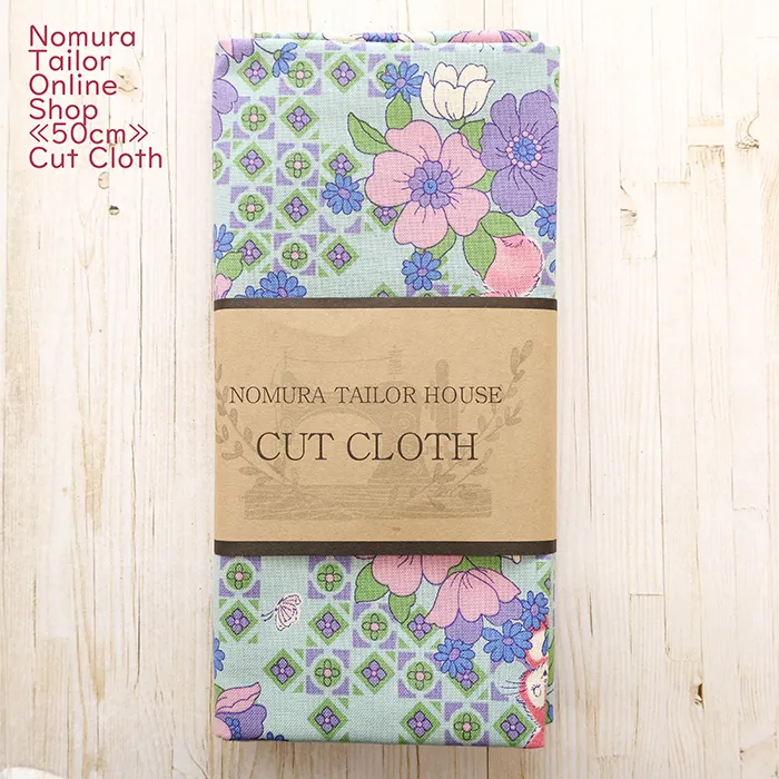 ≪50cmカットクロス≫コットンシーチングプリント生地　フラワーラビット