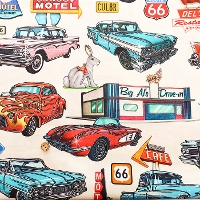 USA�R�b�g���@QT FABRICS�@VINTAGE CAR